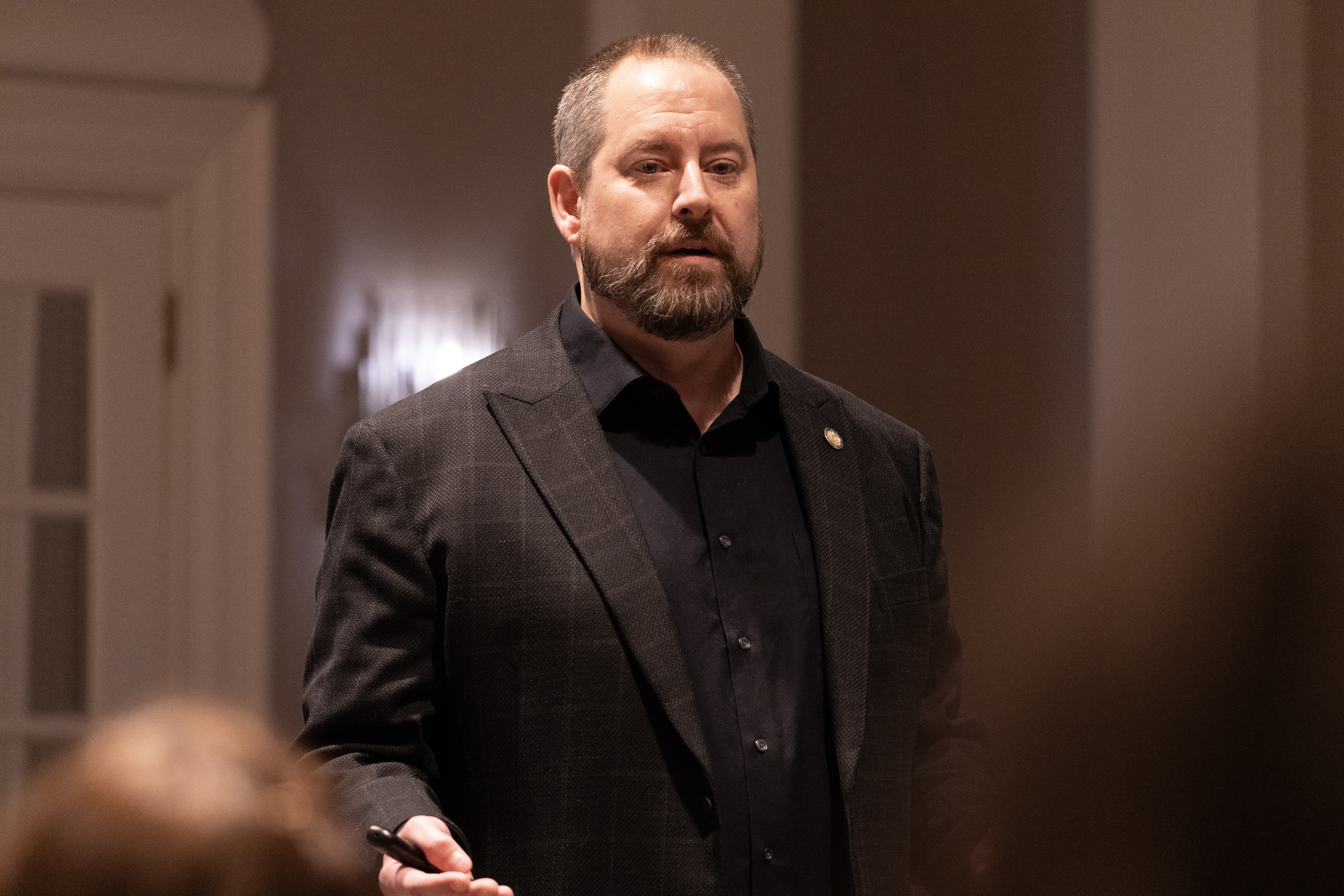 Jeffrey G. Scholz delivering a keynote presentation